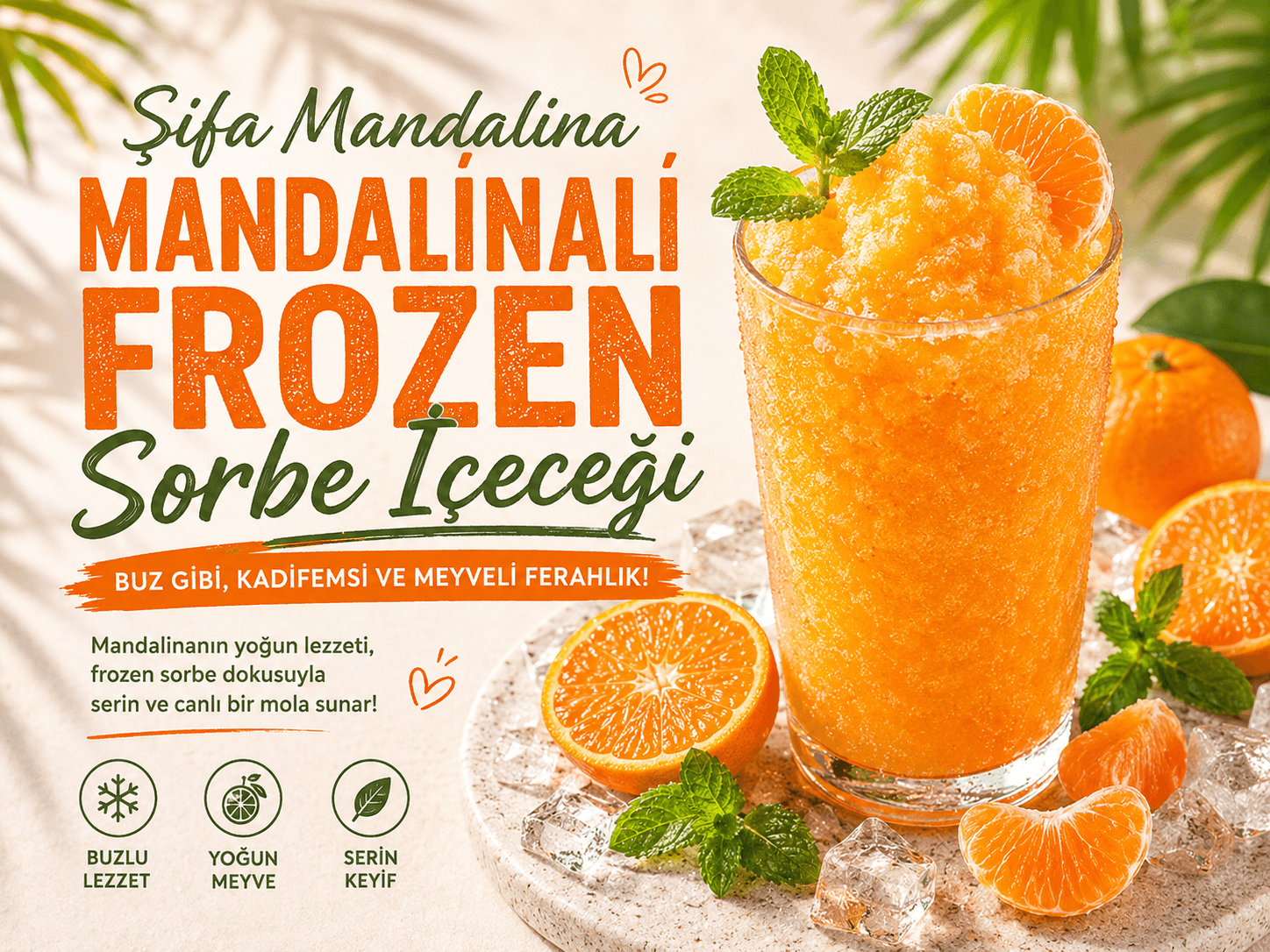Mandalinalı Frozen Sorbe İçeceği