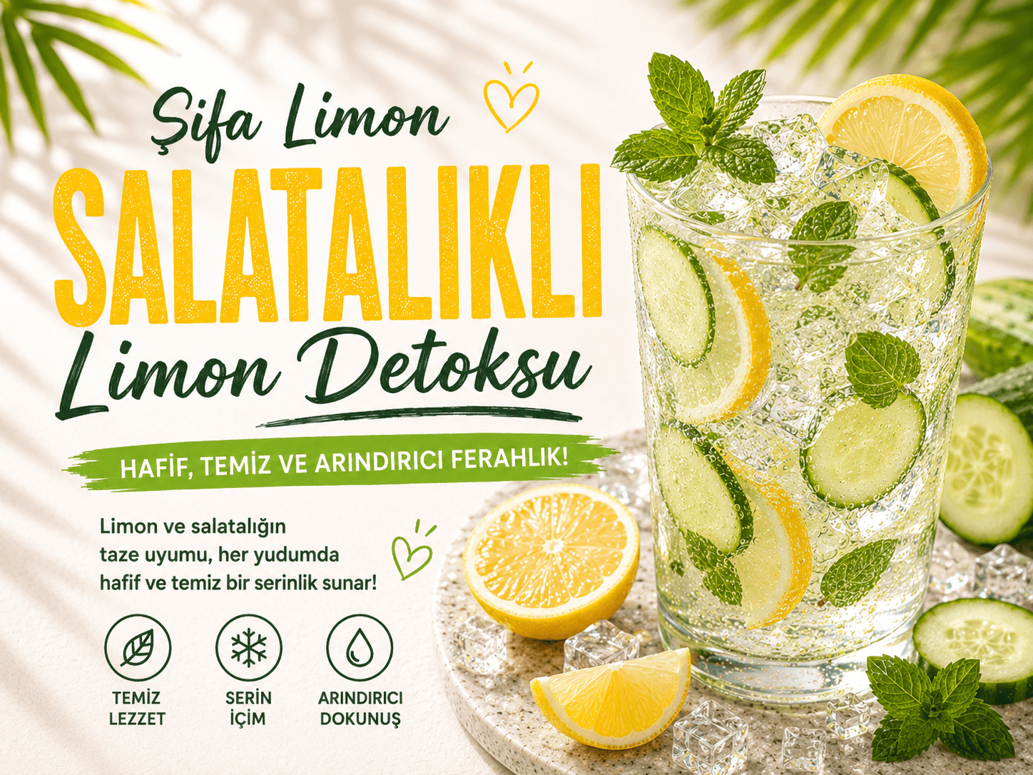 Salatalıklı Limon Detoksu