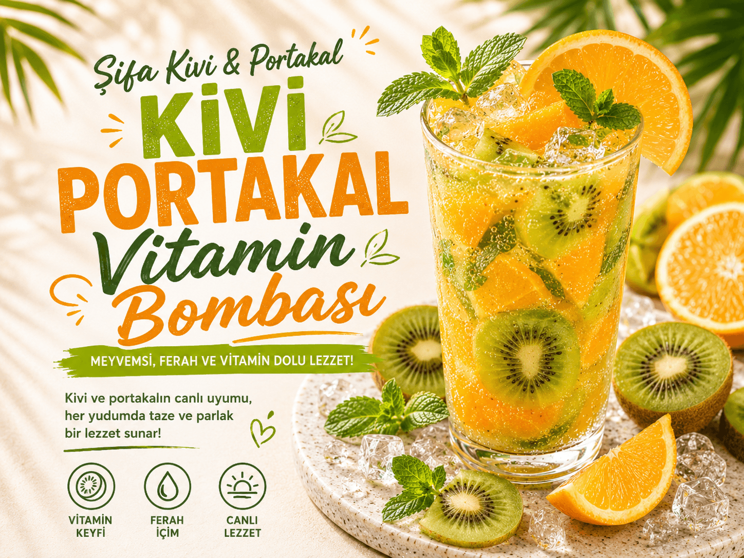 Kivi Portakal Vitamin Bombası