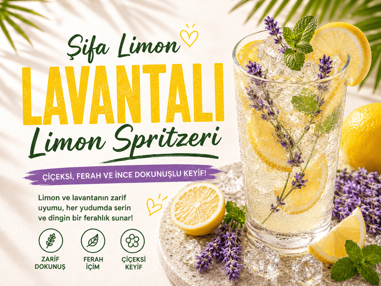 Lavantalı Limon Spritzeri